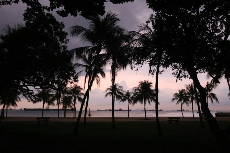 East Coast Park beach and park along the Singapore east coast