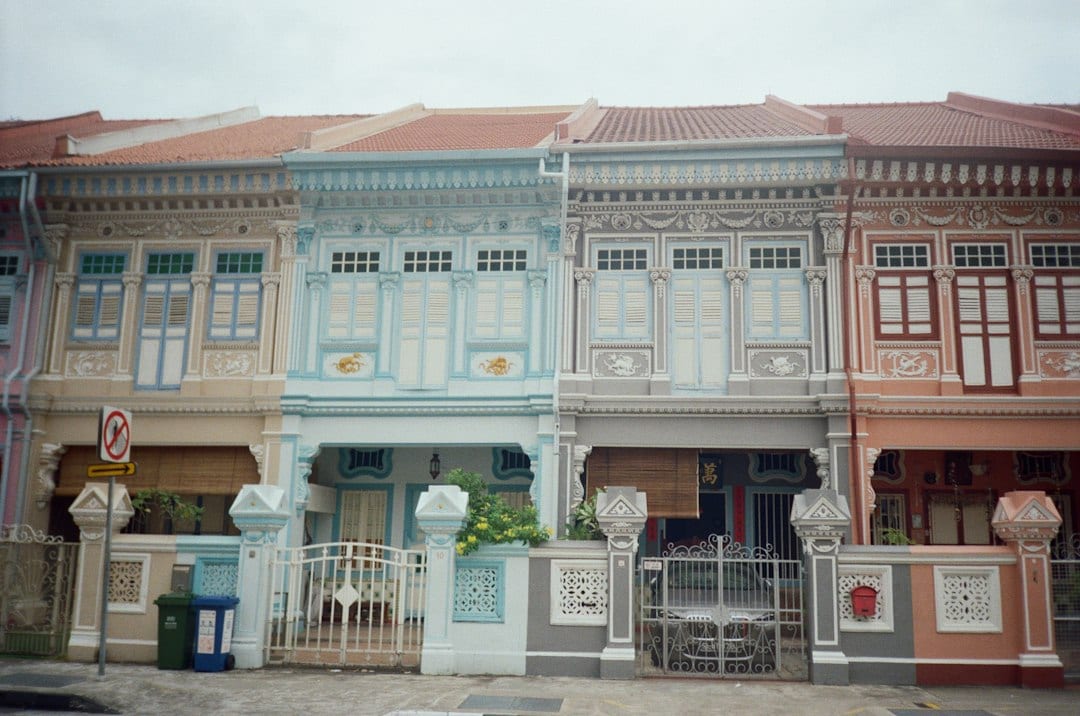 Colourful heritage shophouses and terrace homes in Katong and Joo Chiat